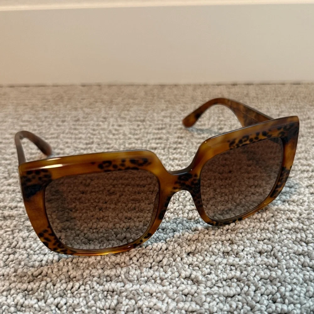 Dolce & Gabbana Havana Animal Print Shaded Sunglasses - Picture 3 of 10